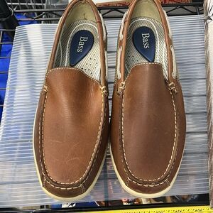 Bass Stern Boat Show Tan Leather Upper No Skid Rubber Sole